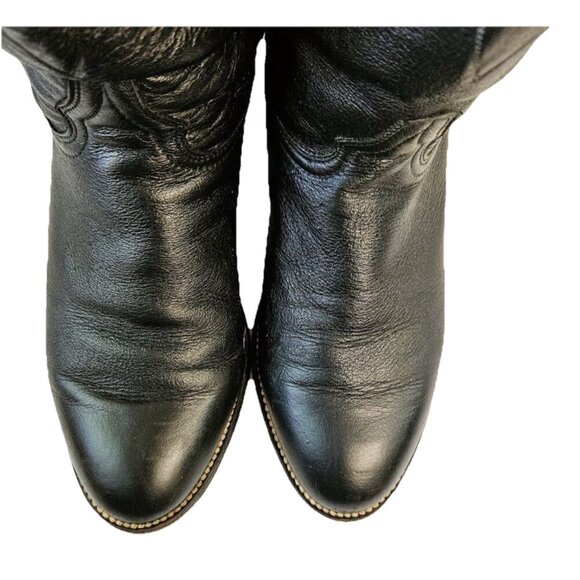 Biltrite Vtg Men’s Black Leather Cowboy Boots, 10EE,‎ Extra Wide Western Farm - Picture 4 of 7